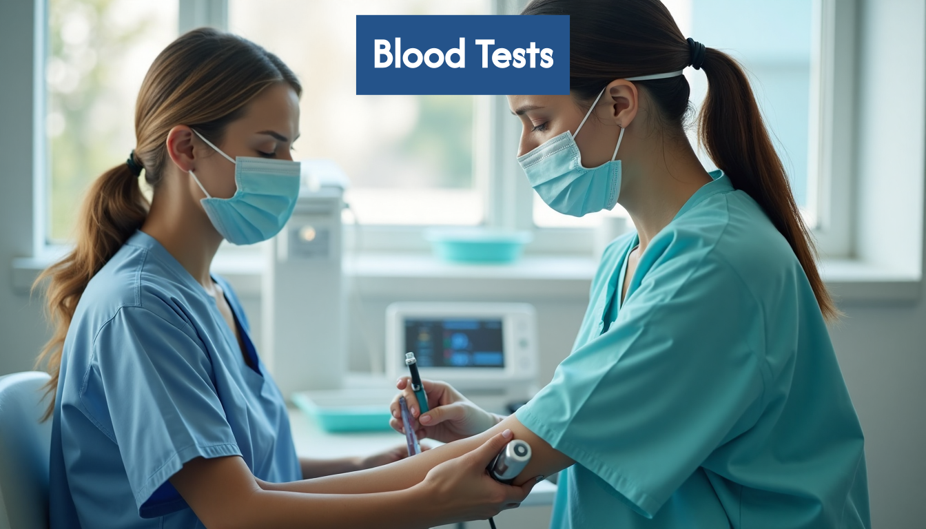 Healthcare professional drawing blood in a modern clinic