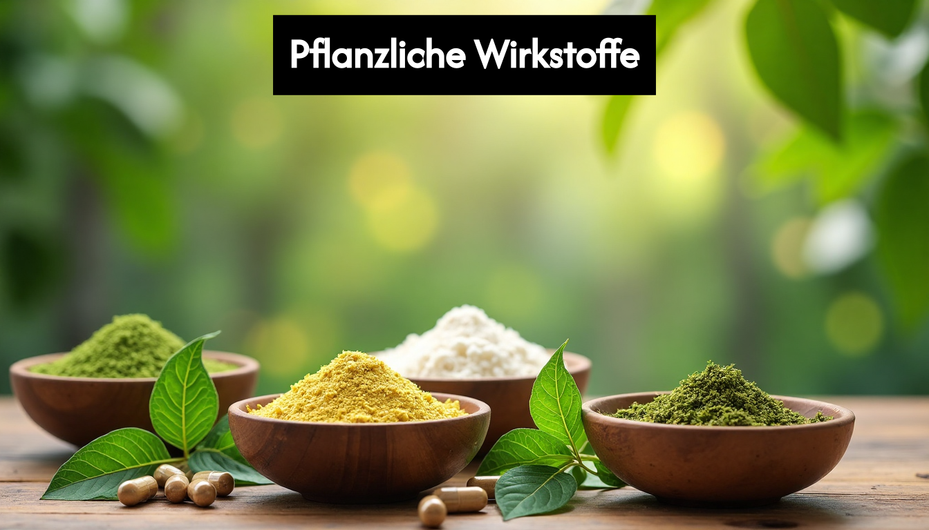 Herbal supplements and fresh herbs on table