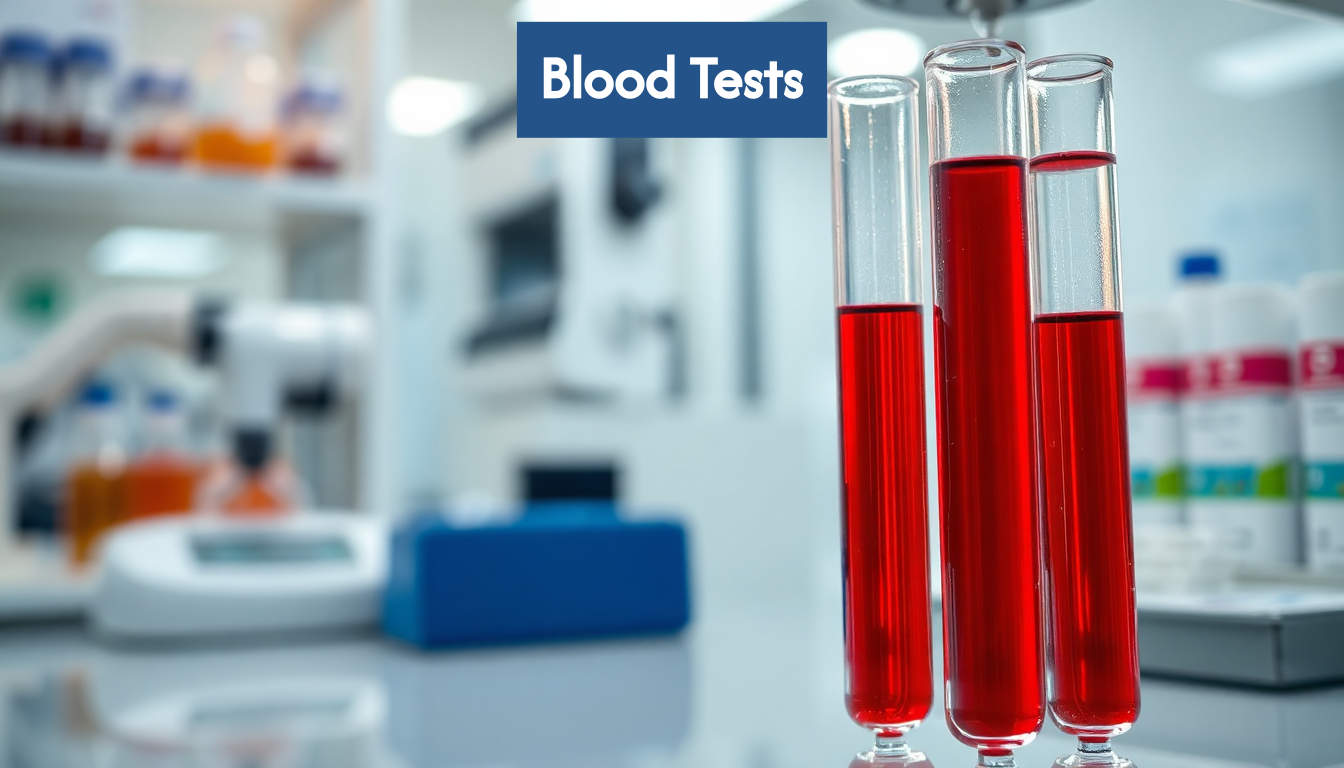 Blood sample in laboratory