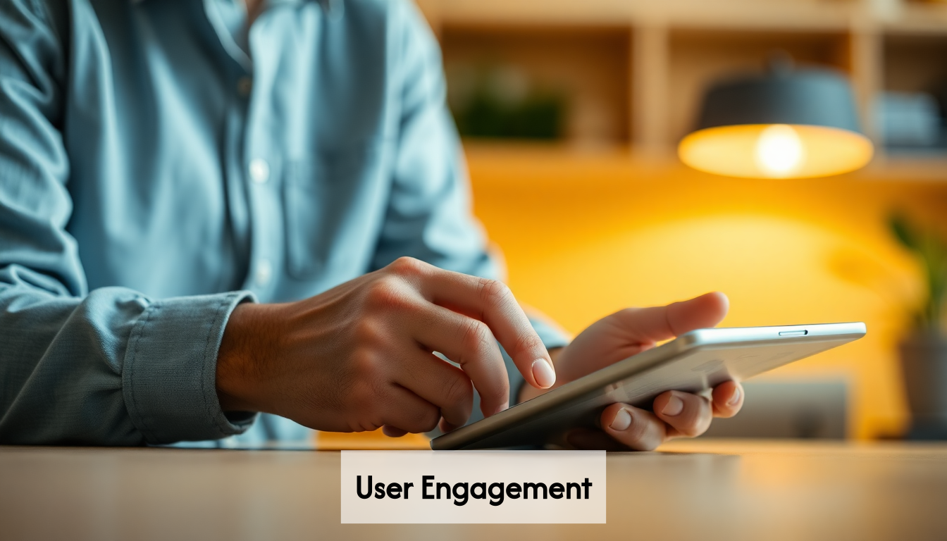 Person engaging with a tablet