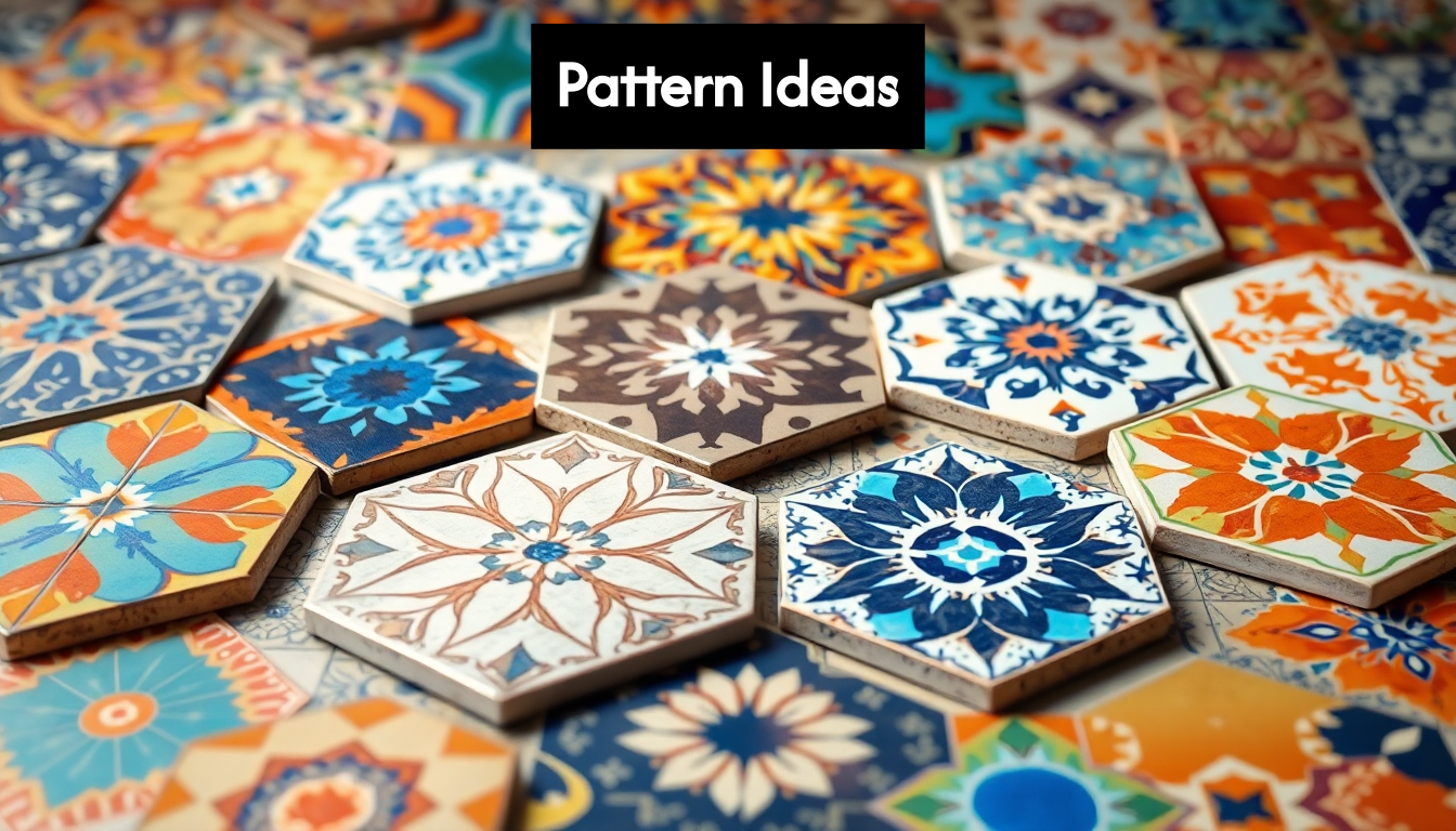 Geometric patterned tiles
