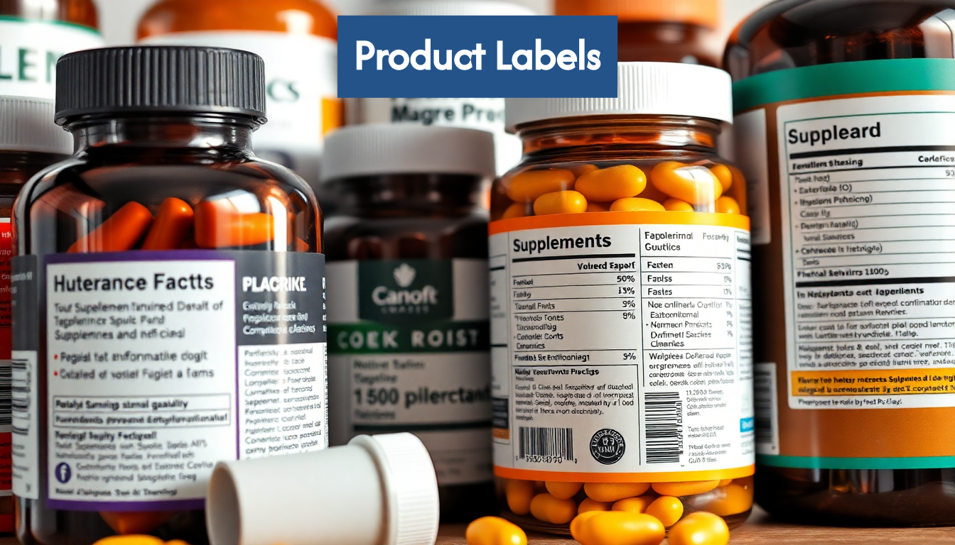 Supplement product labels