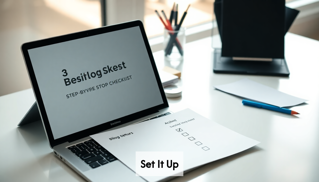 Step-by-step blog setup guide