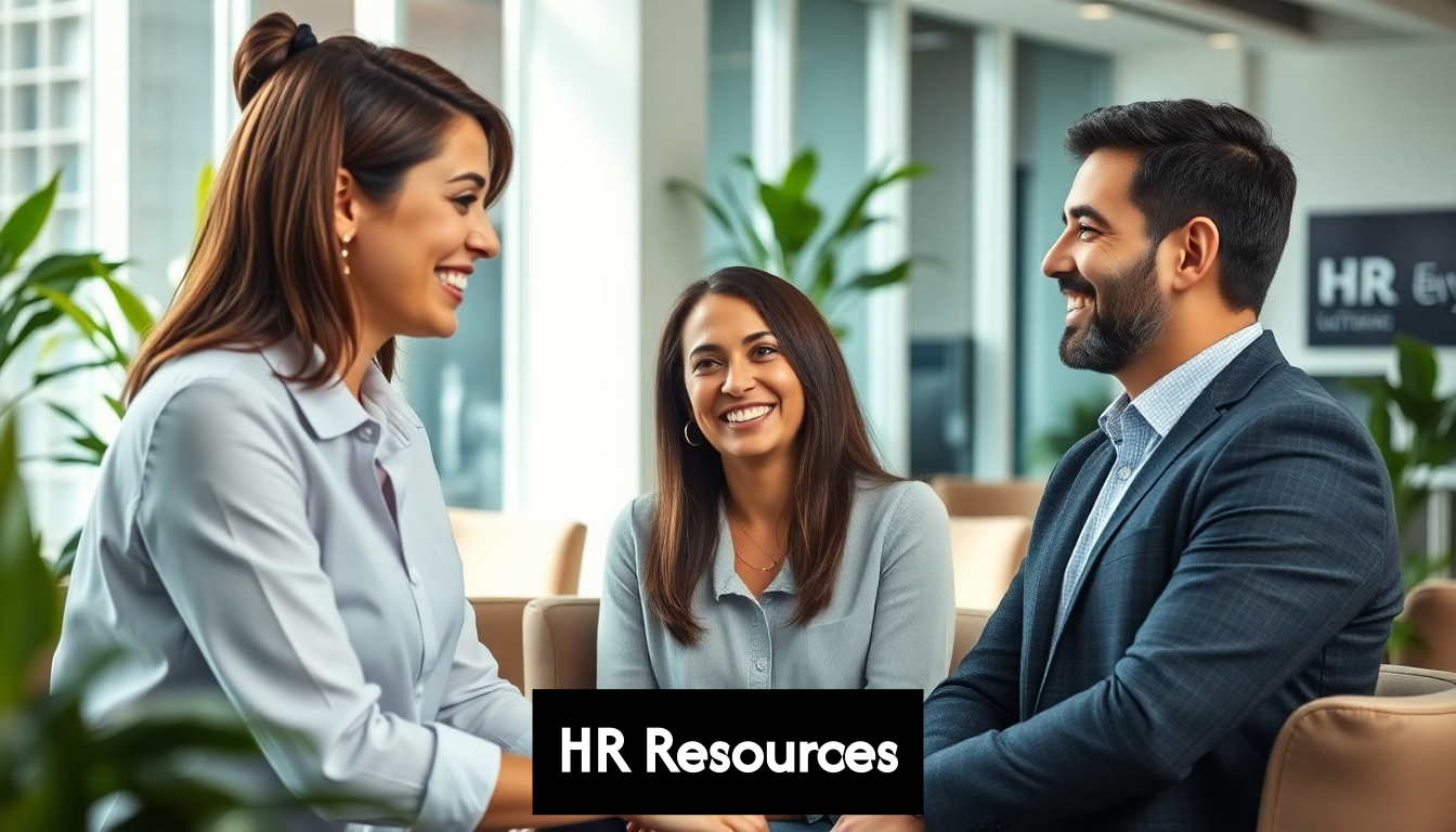 HR professional consulting employee in office