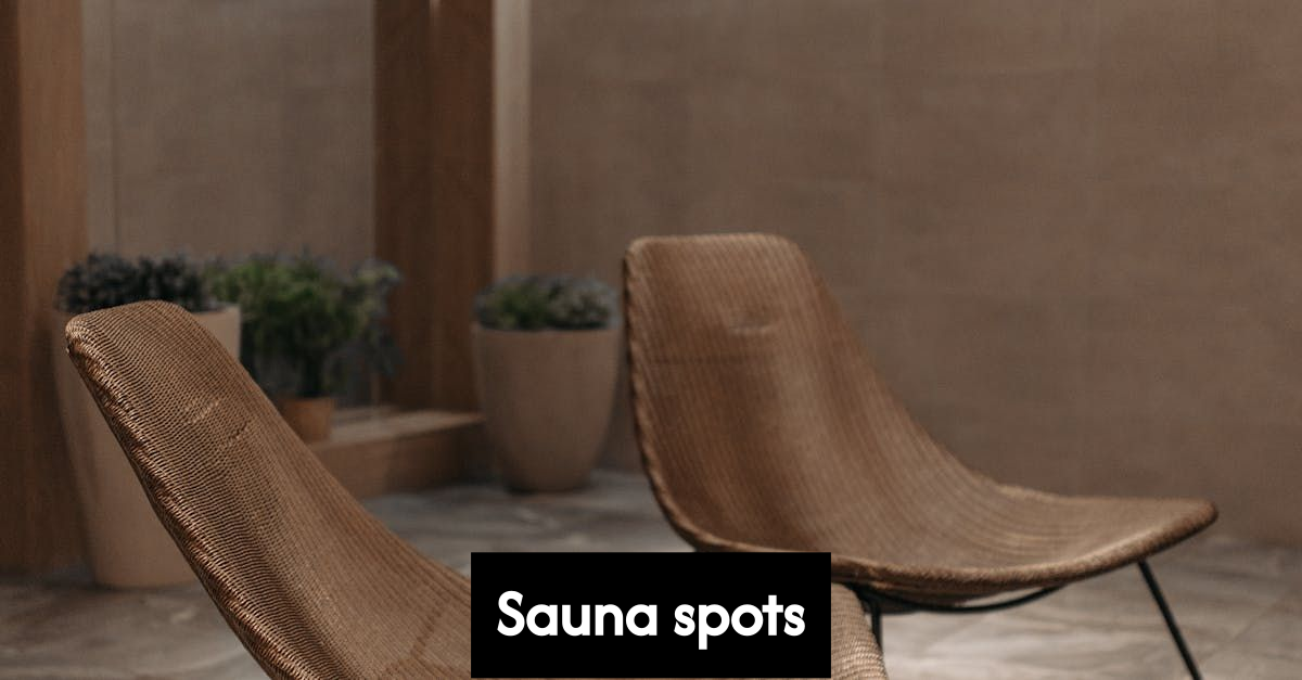 Illustrations of potential indoor sauna locations.