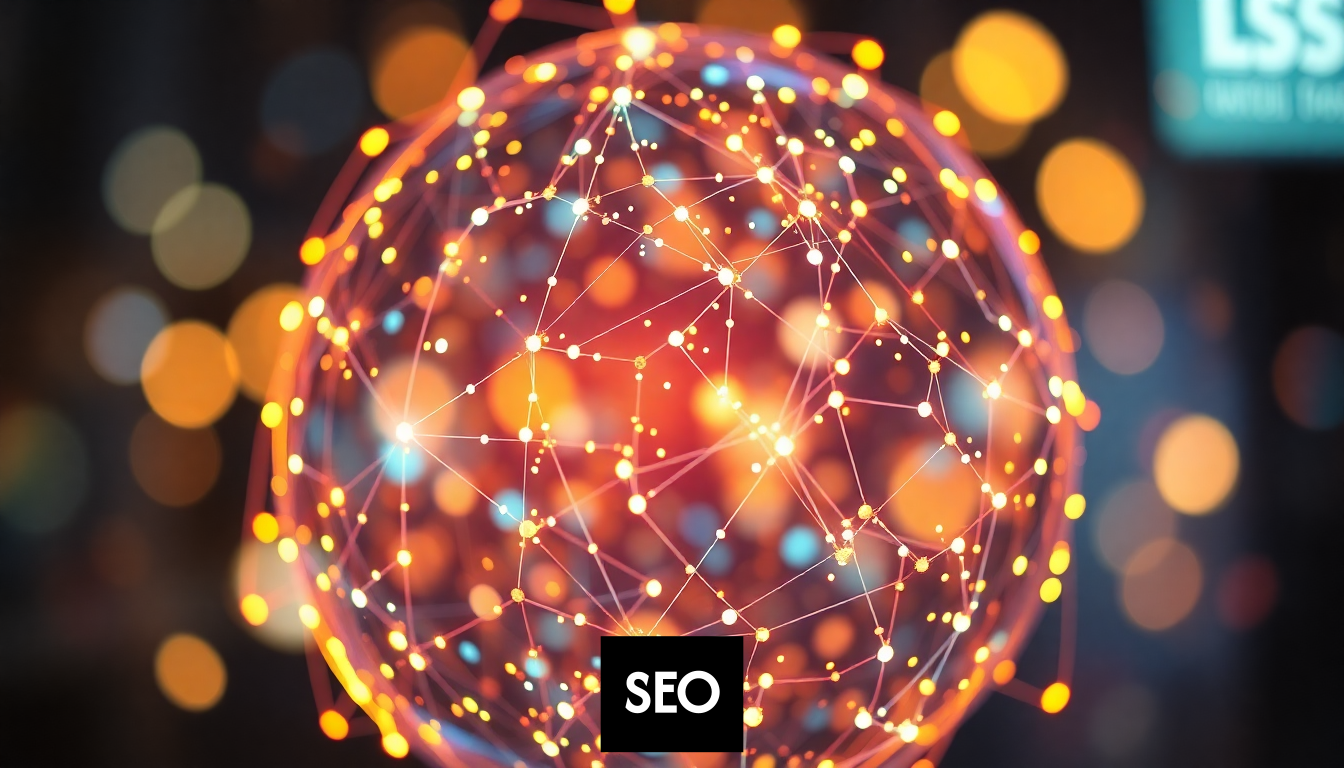 Illustrative image showing digital connections and SEO.