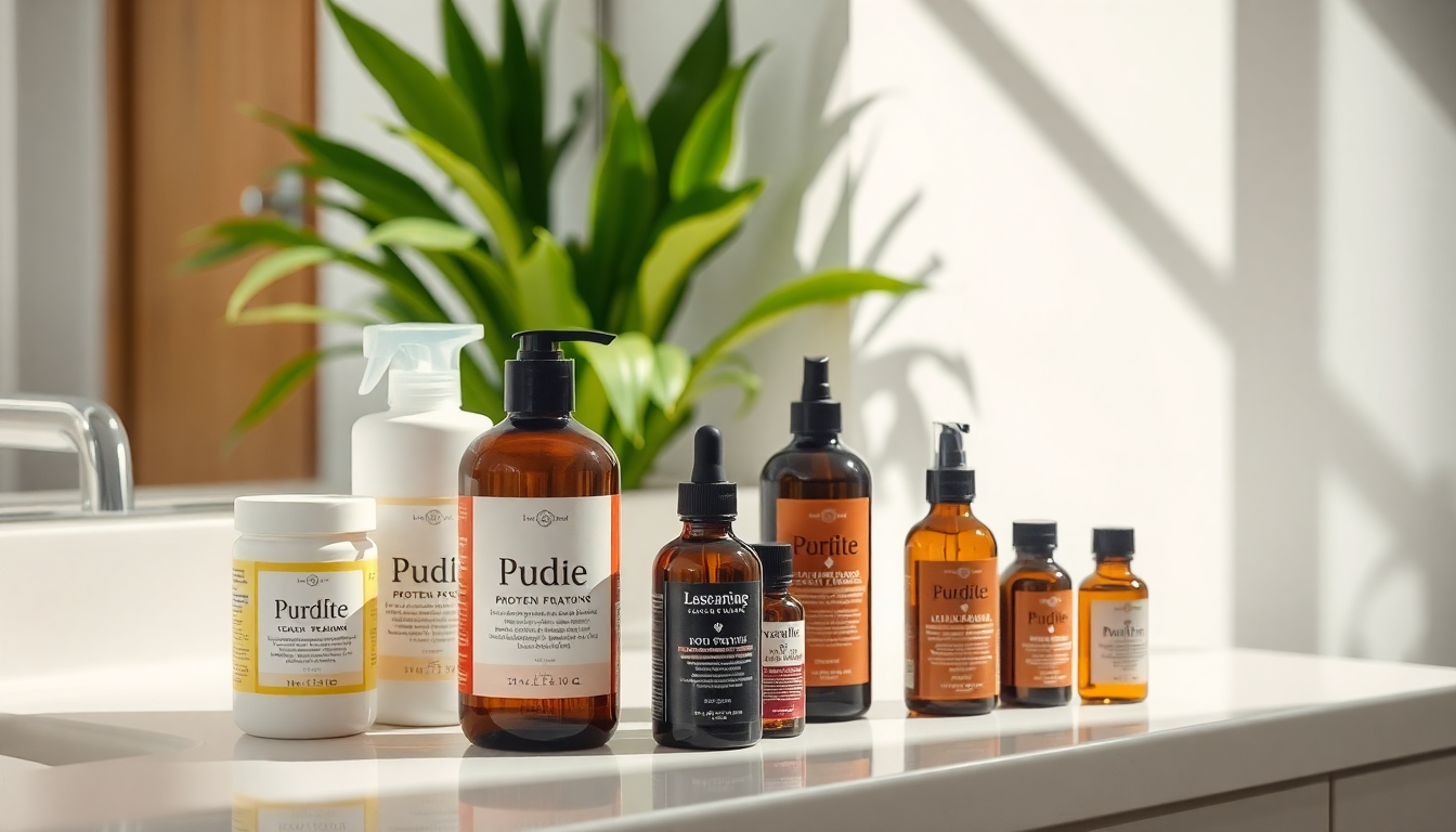 Collection of hair treatment products