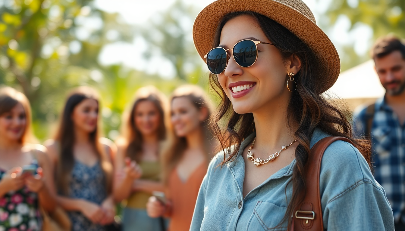 Micro influencer in sustainable clothing