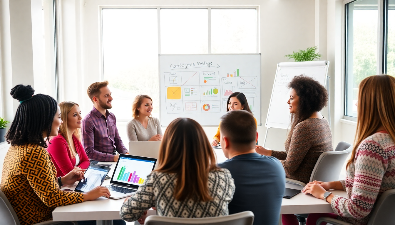 Team discussing influencer marketing strategies