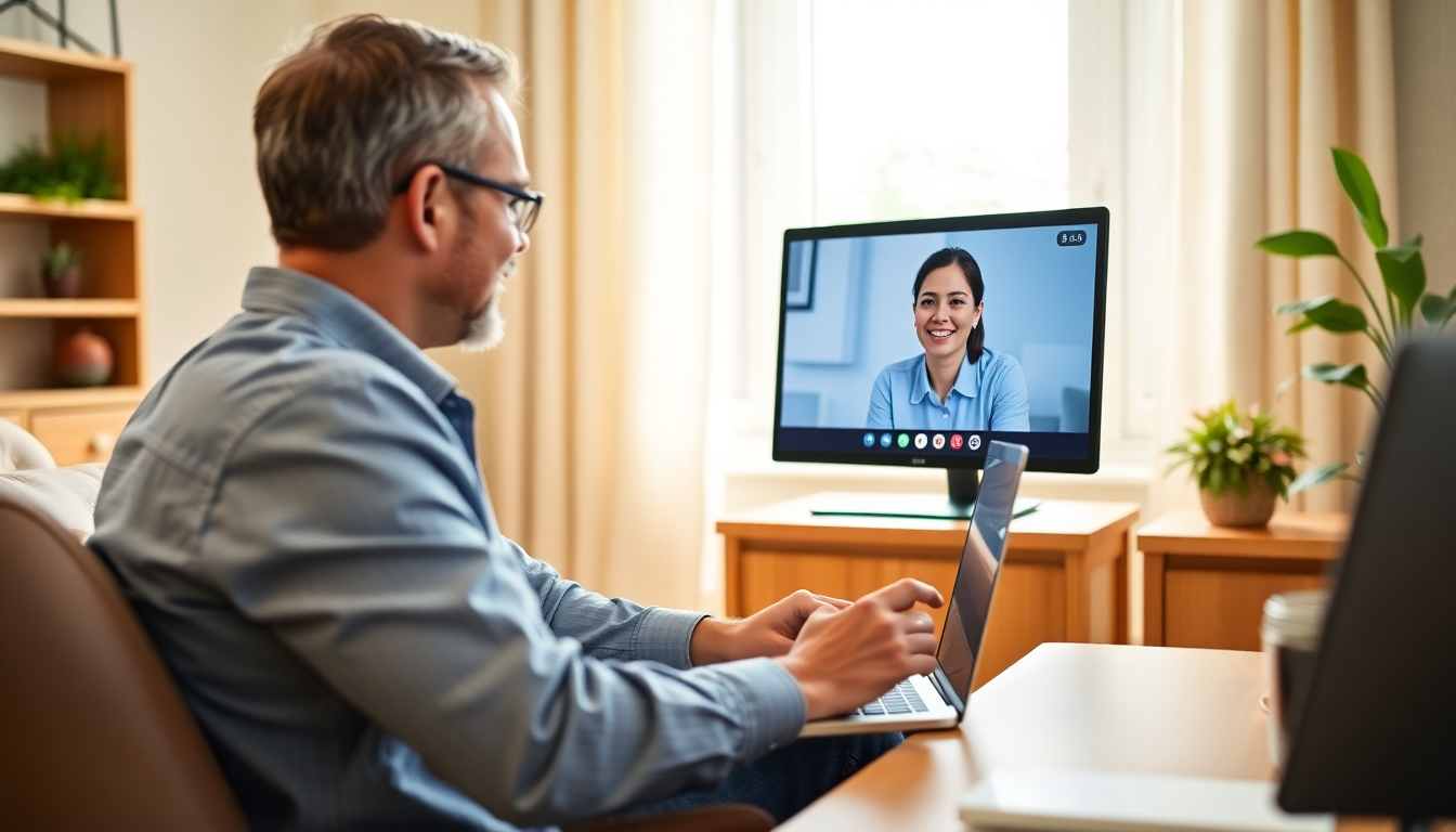 Candidate and recruiter chatting over video call