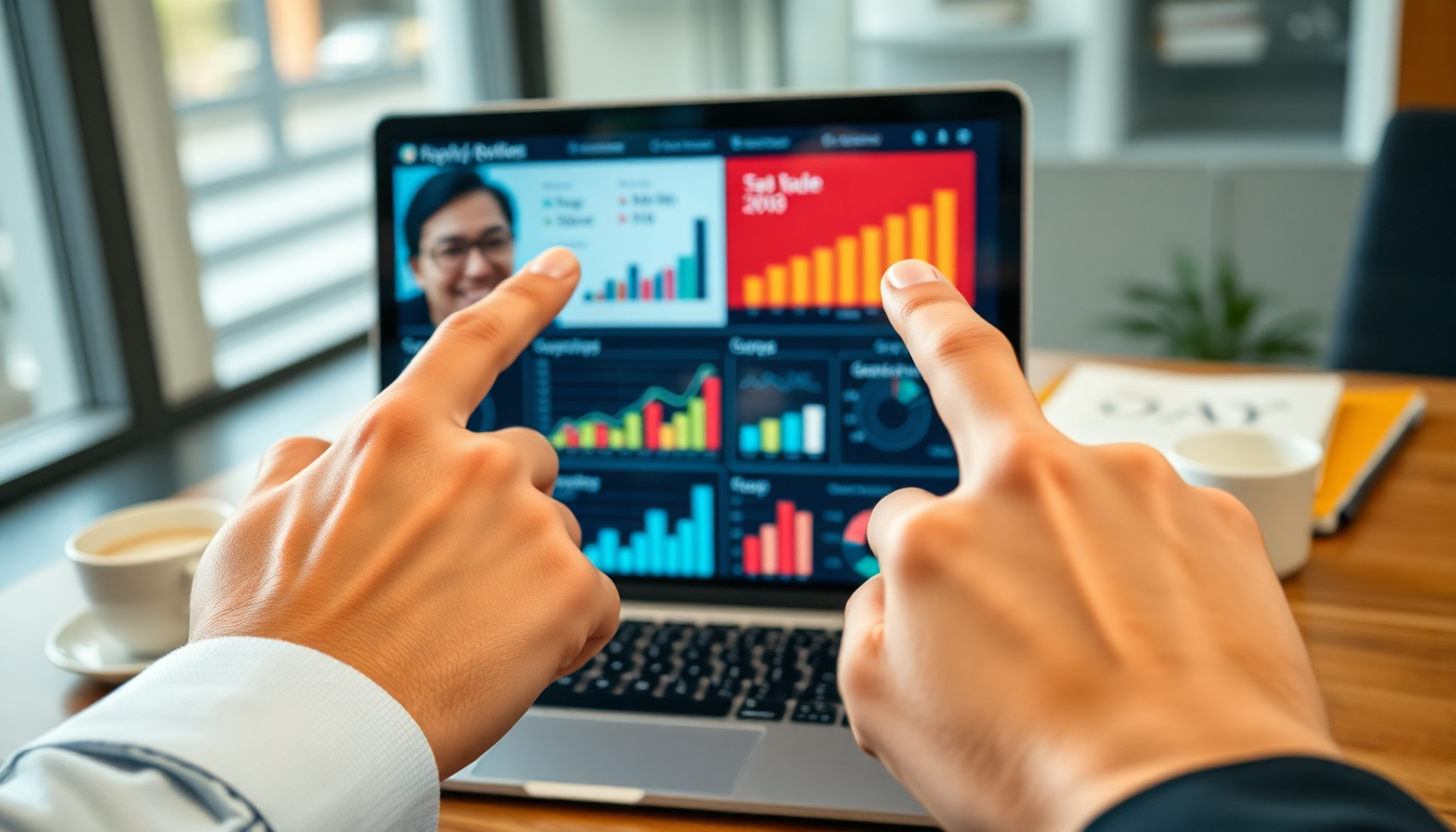 Professionals reviewing influencer marketing analytics