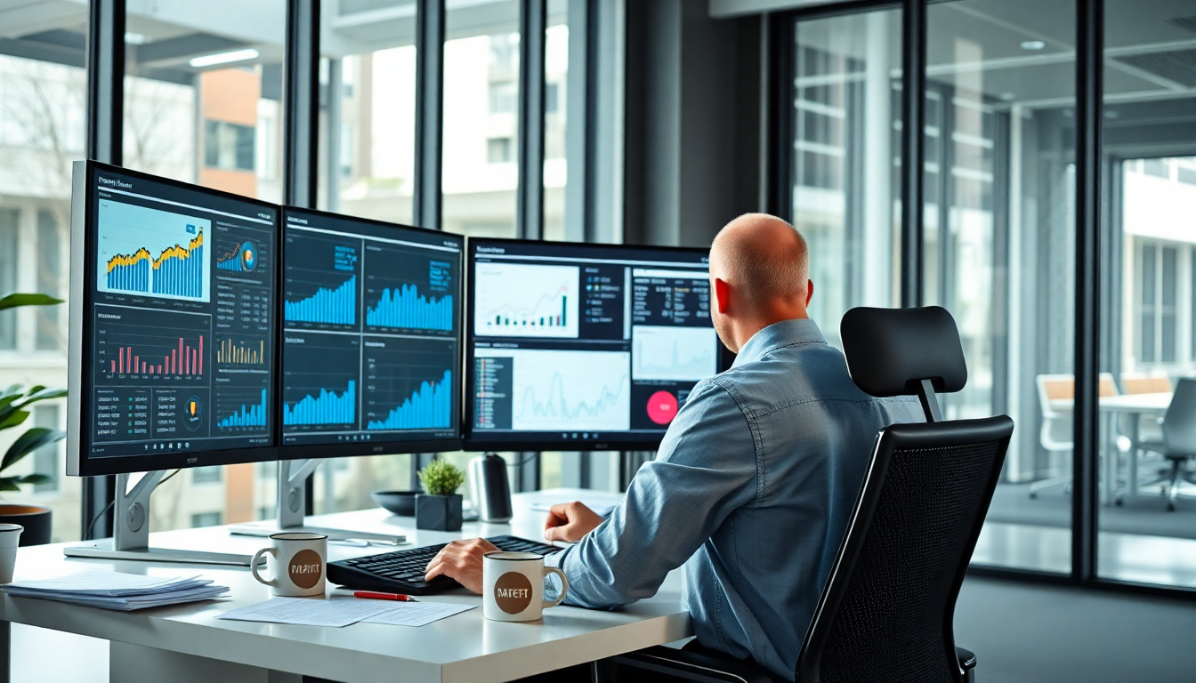 Marketing analyst monitoring influencer campaign metrics