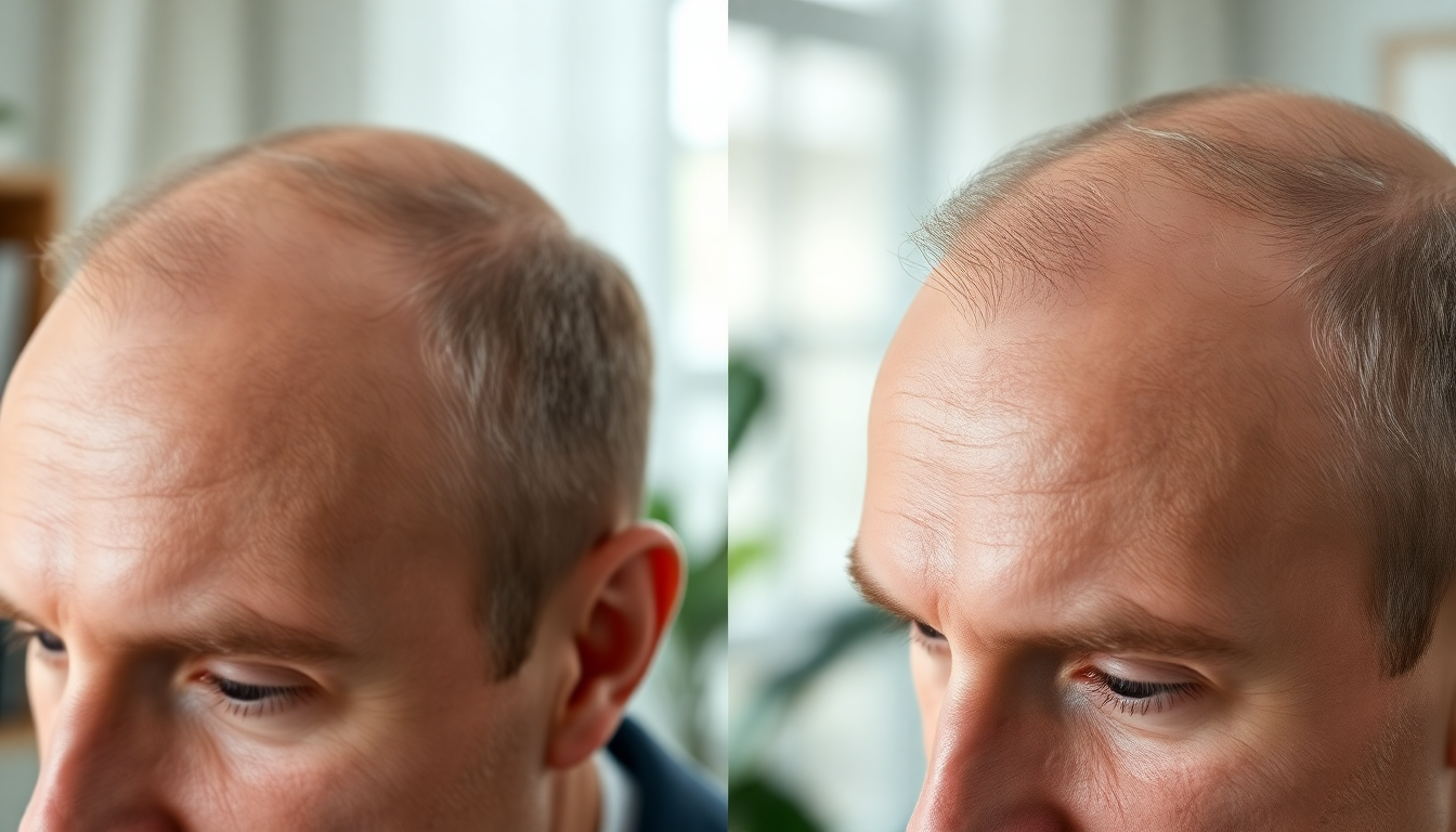 Comparison of juvenile and mature M-shaped hairlines