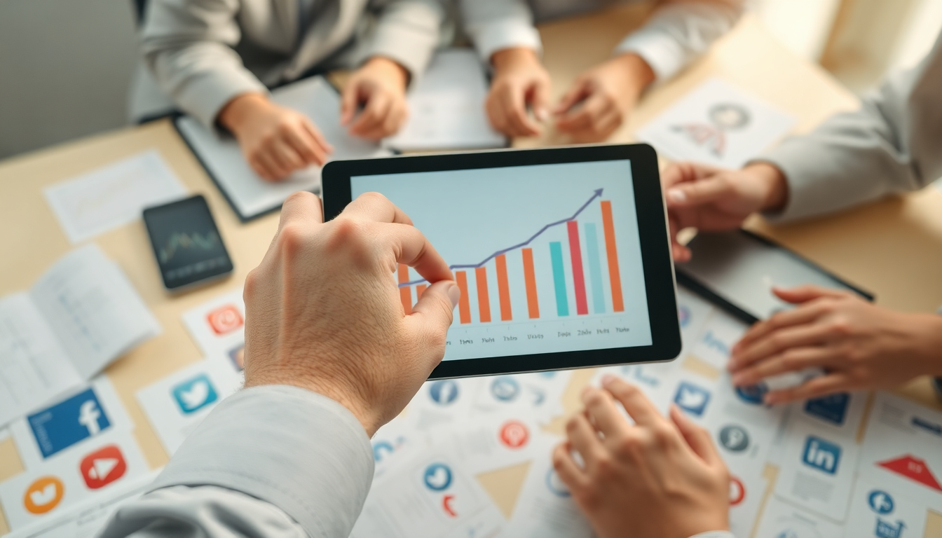 Setting and tracking social media marketing goals.