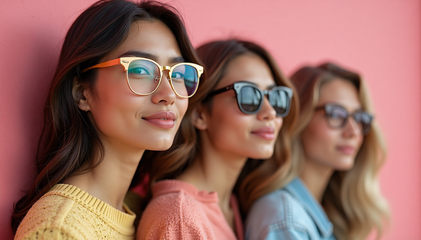 Diverse group wearing various styles of modern glasses.