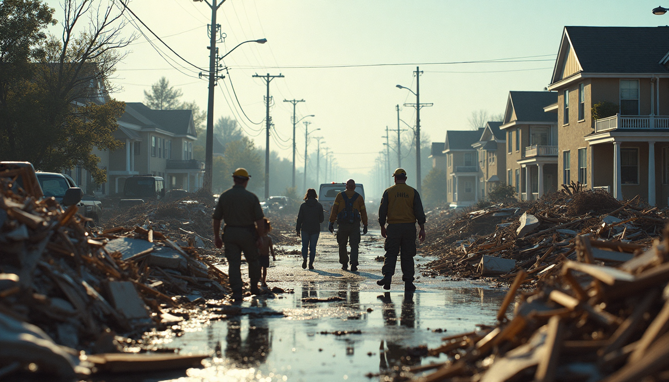 Emergency responders and families after a disaster