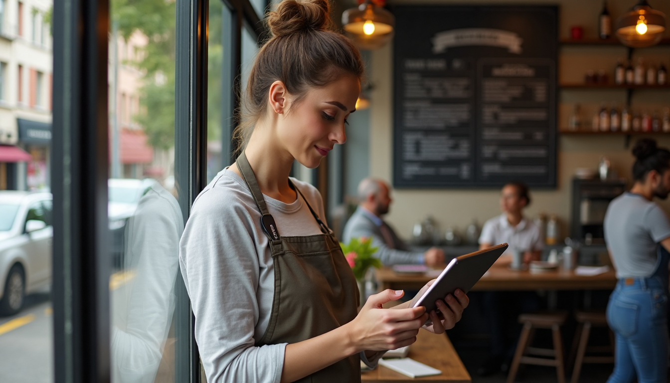 Local café owner manages social ads