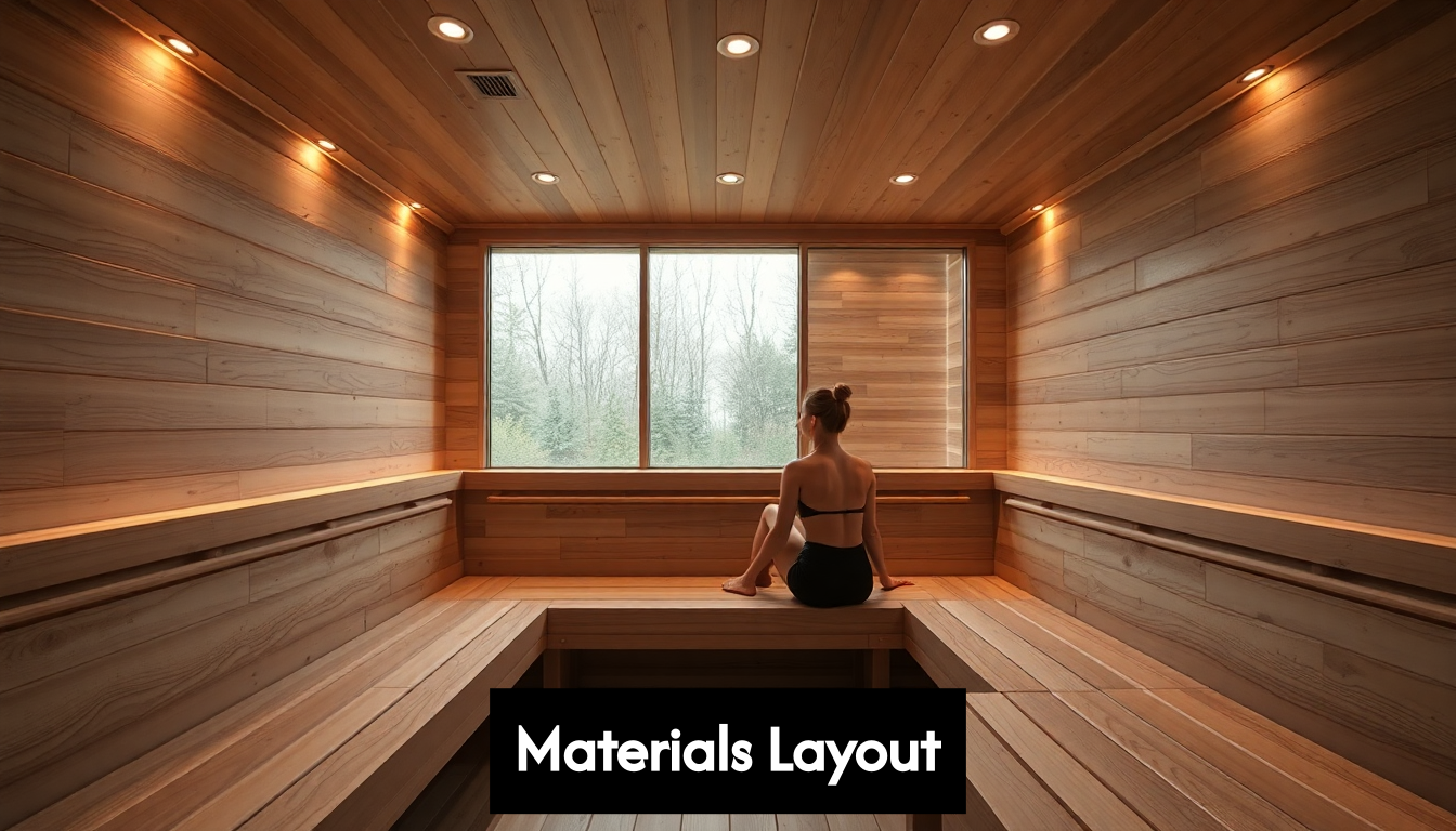 Innovative sauna with modern materials and layout