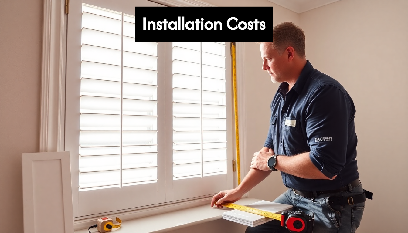 Installer measuring window for shutter installation