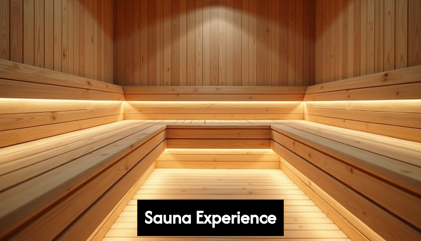 Interior view of a modern sauna.