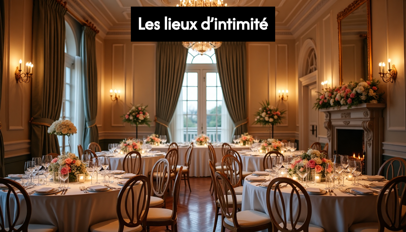 Intimate historic manor wedding reception Laval