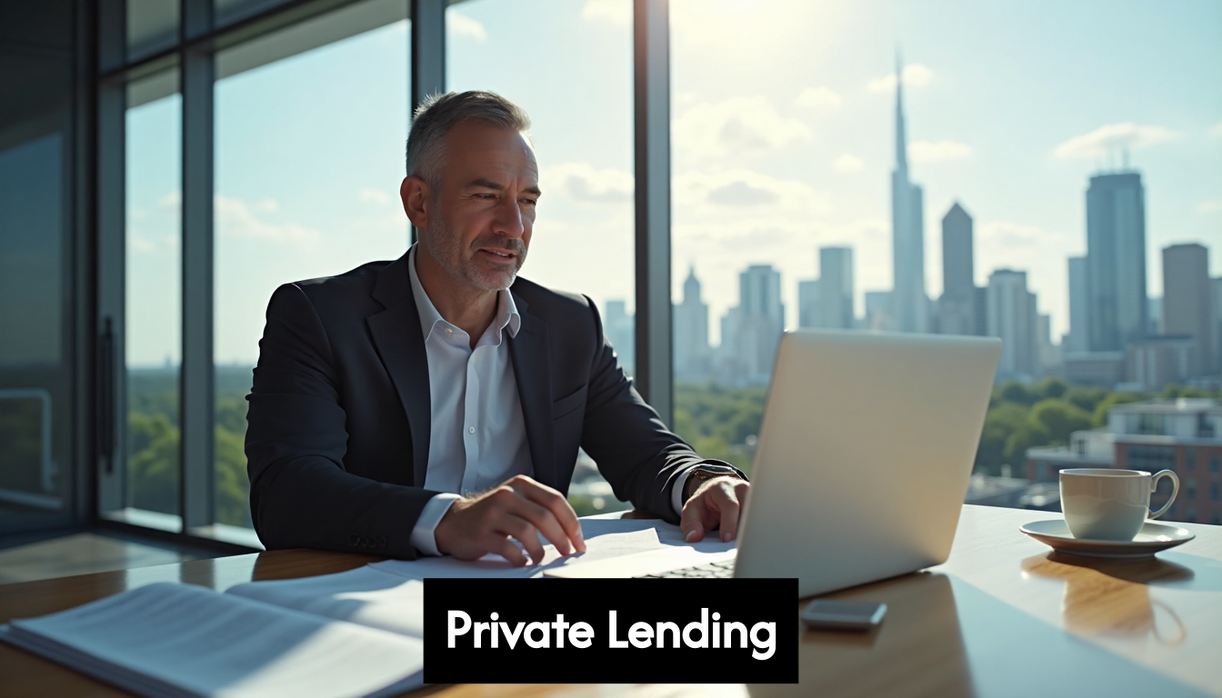 Investor reviewing property loan documents