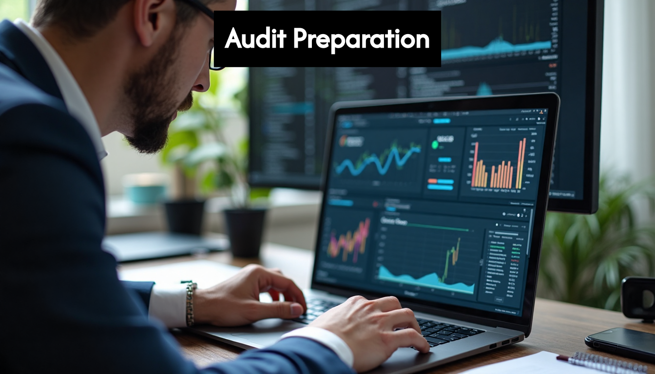 IT professional reviewing security audit documentation