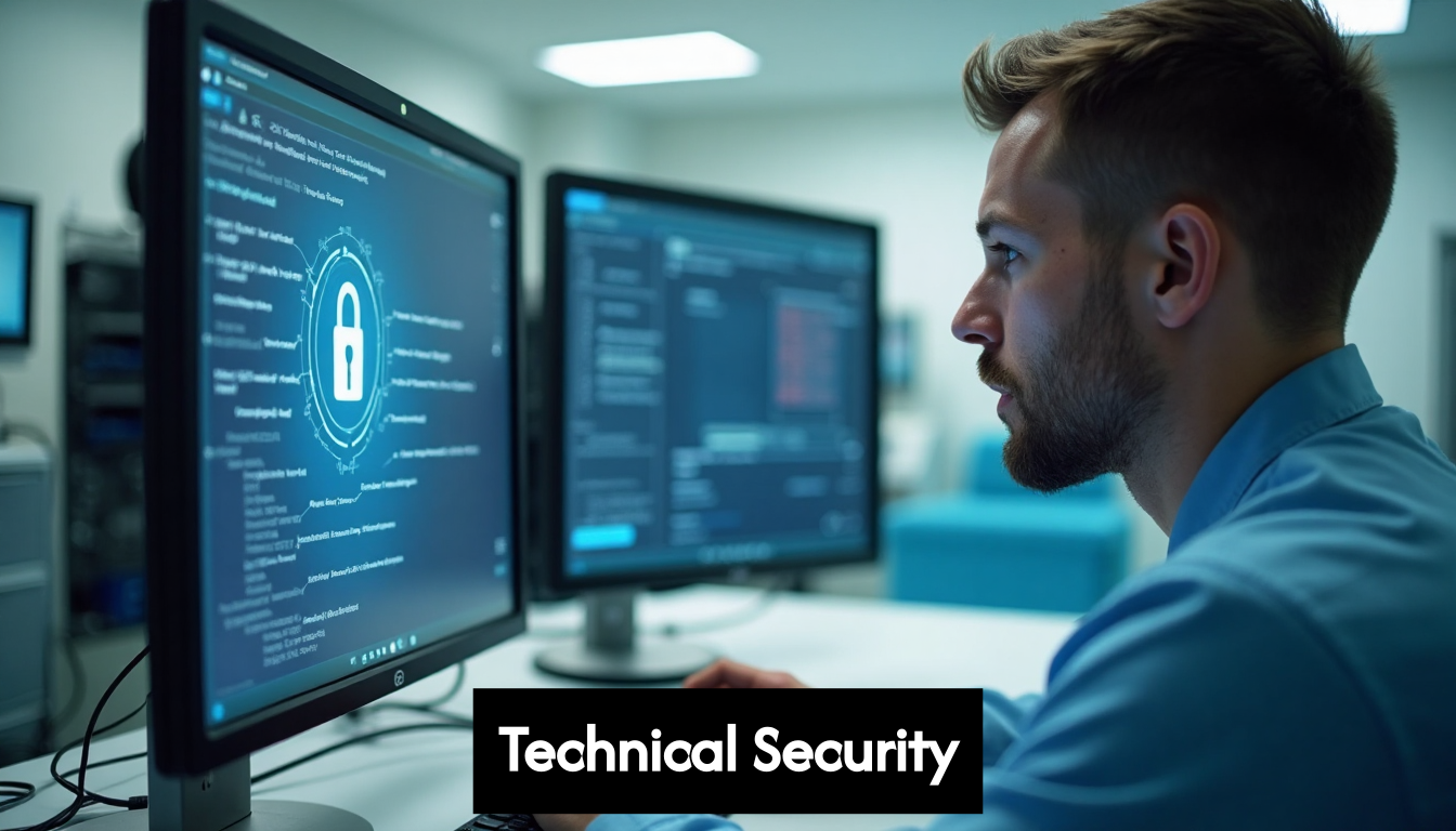 IT specialist enabling security on hospital system