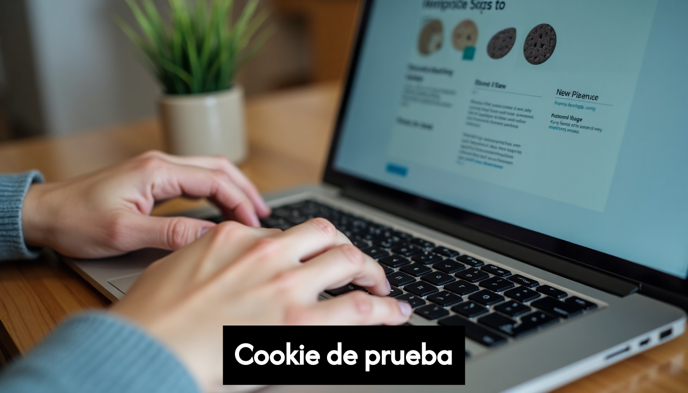 Laptop with cookie setup and privacy notice