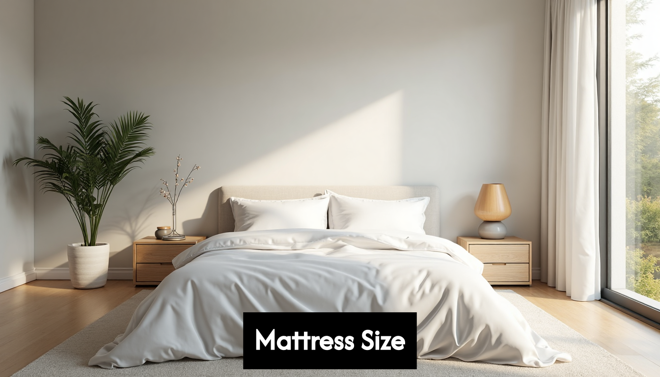 Large king-size bed in a modern bedroom.