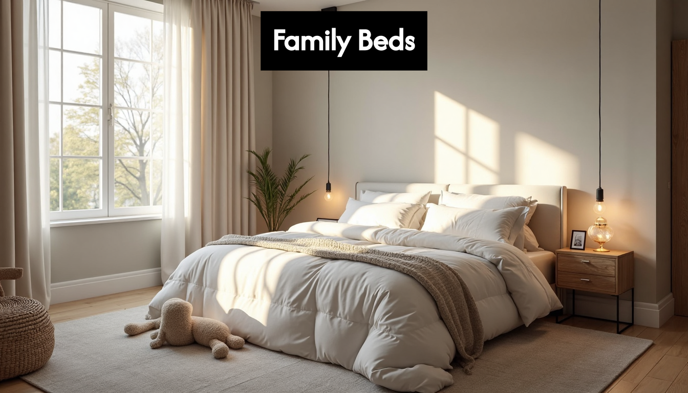 Large modern family bedroom with cozy decor