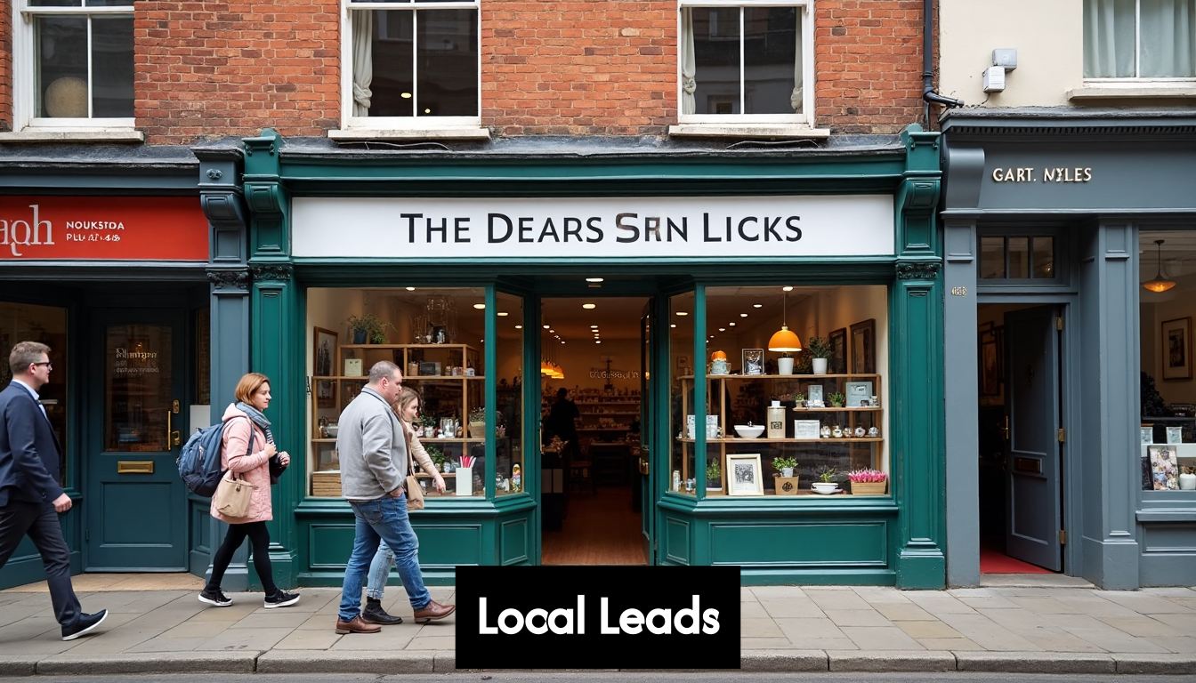 Local business storefront on UK high street