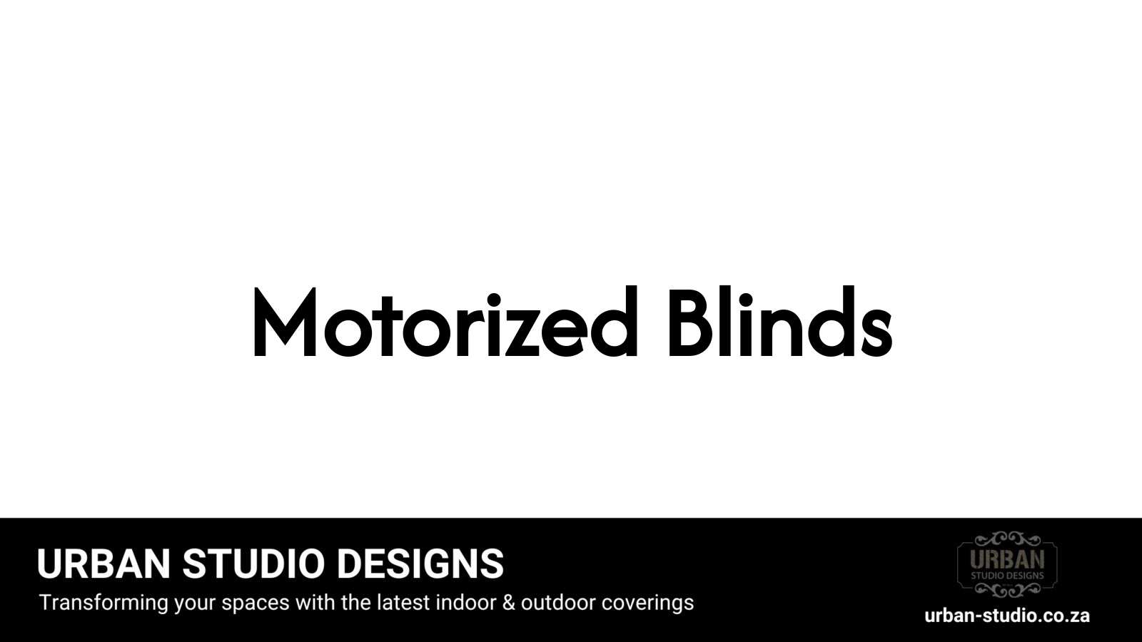 Luxury living room with motorized blinds