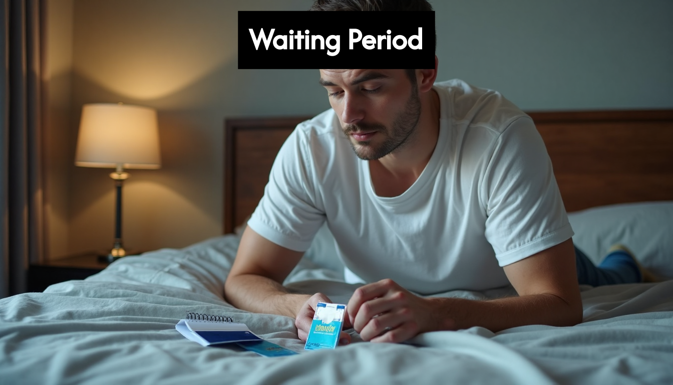 Man considering contraception and calendar after vasectomy