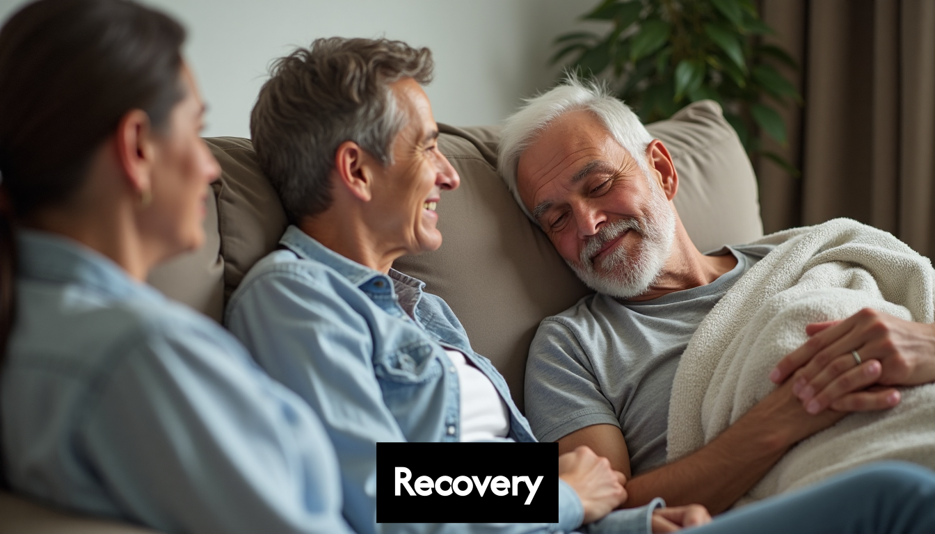 Man recovering at home after vasectomy reversal