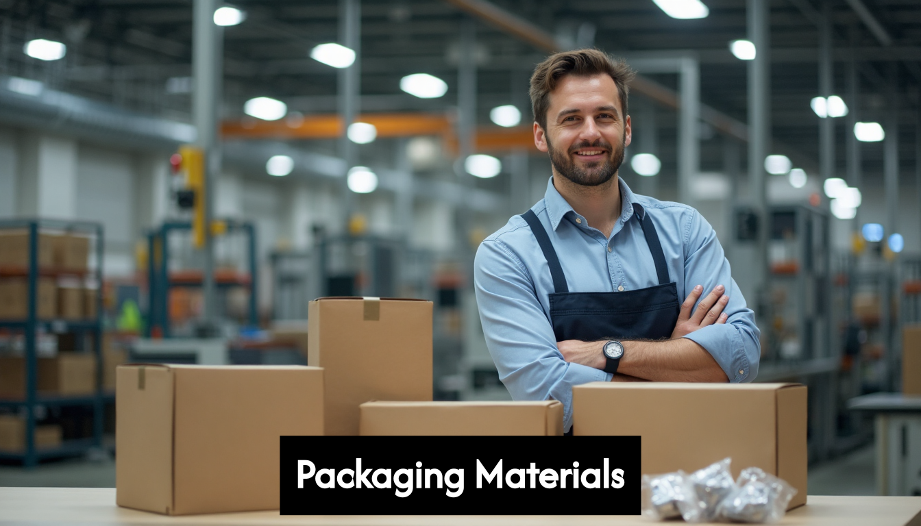 Manager reviews eco-friendly packaging materials