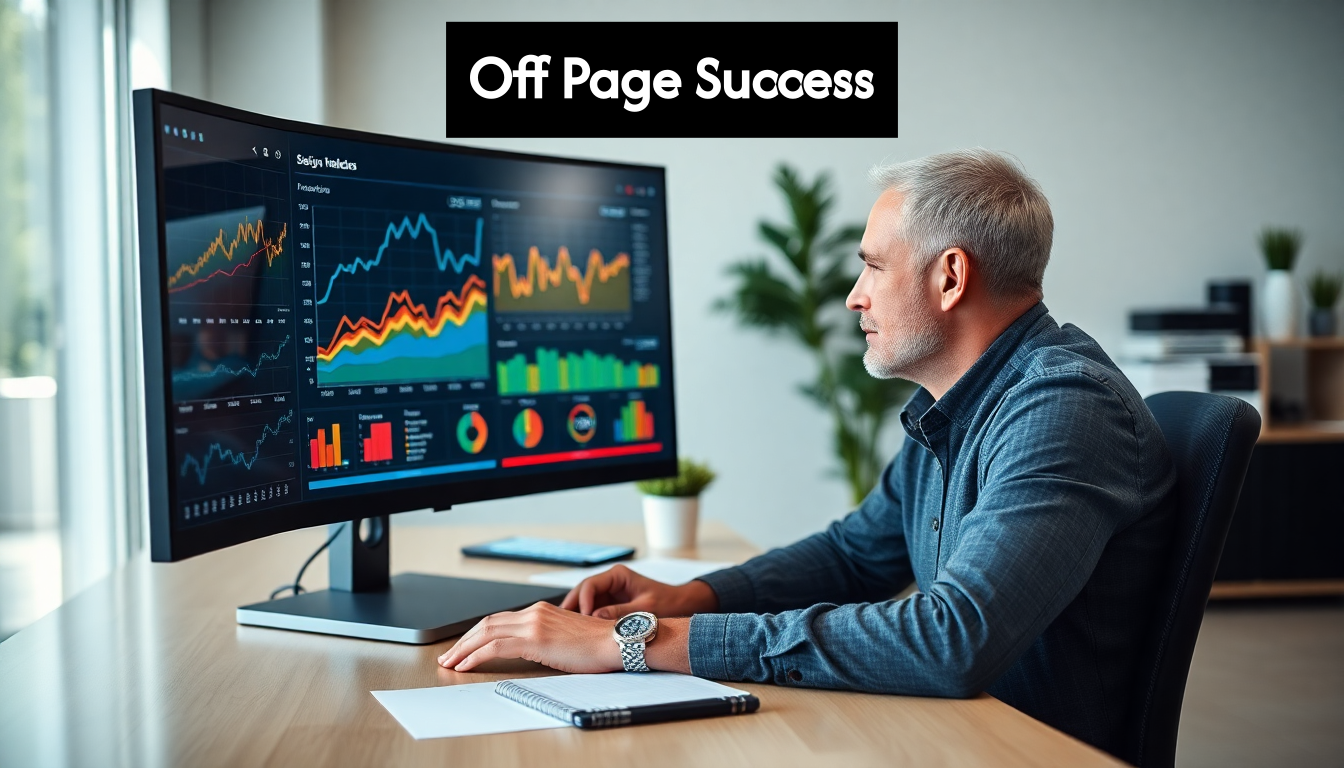 Marketer analyzing SEO analytics report