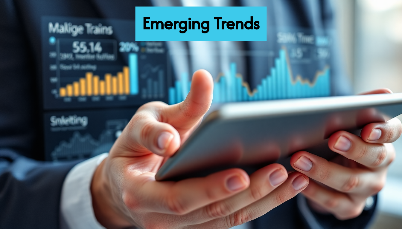 Marketer viewing KPIs on digital tablet
