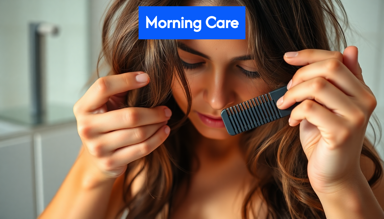Morning hair care routine