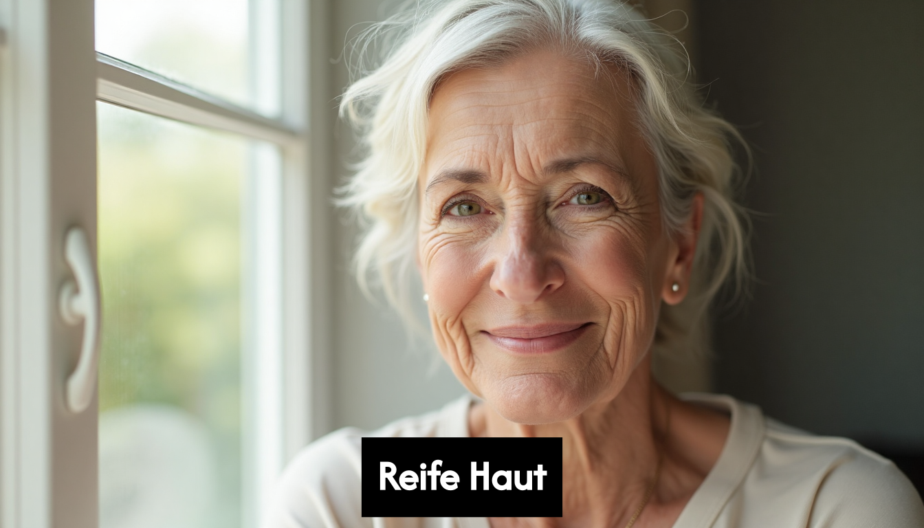 Mature woman with glowing skin enjoying natural light