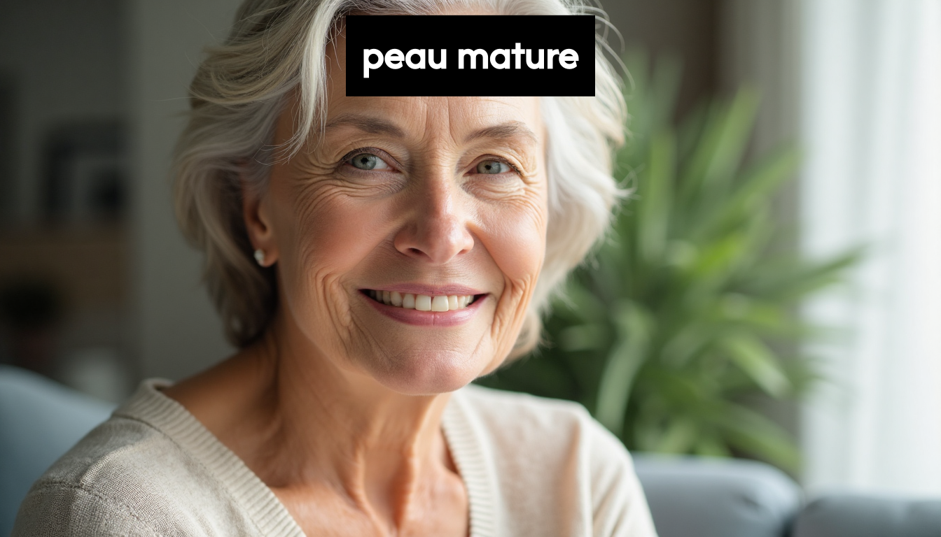 Mature woman with glowing skin enjoying natural light