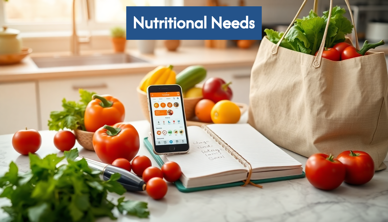 Meal planning journal and app with healthy foods