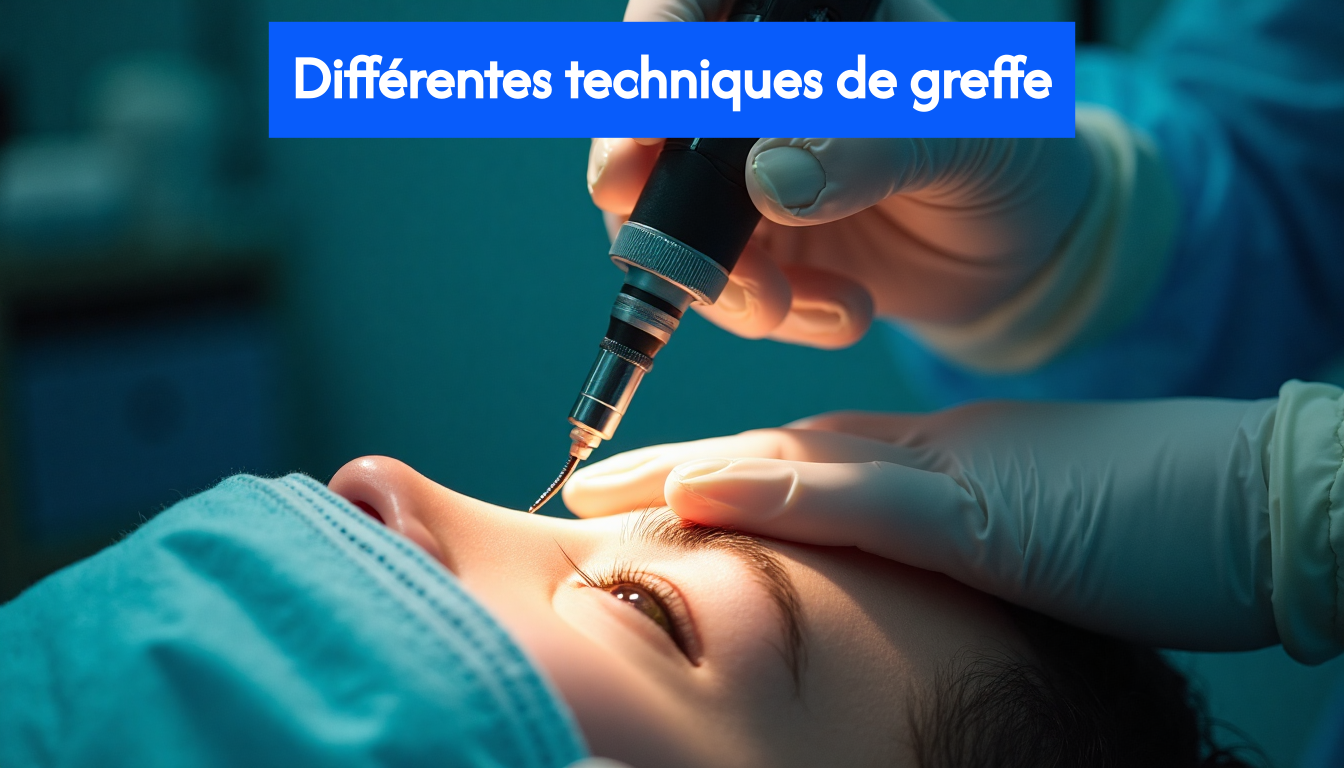 Medical professional performing modern hair transplant