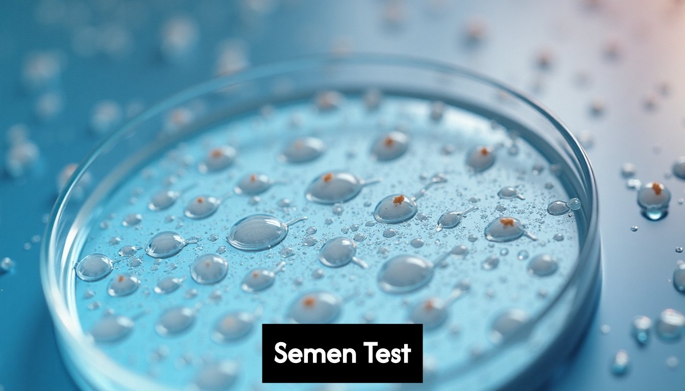 Microscope view of sperm.