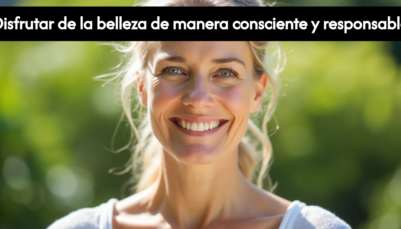 Middle-aged woman with smooth glowing skin smiling outdoors