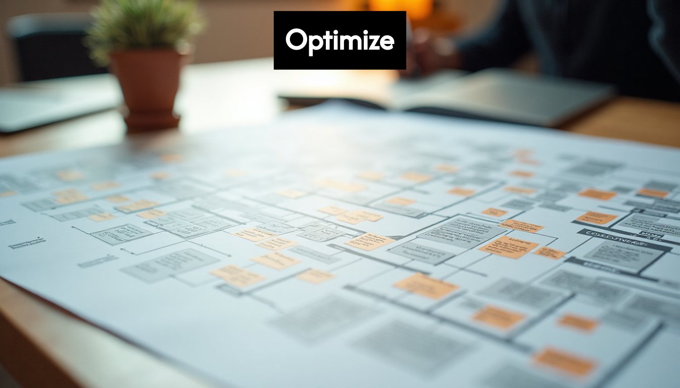 Mind map showing SEO concepts like keywords and user intent.