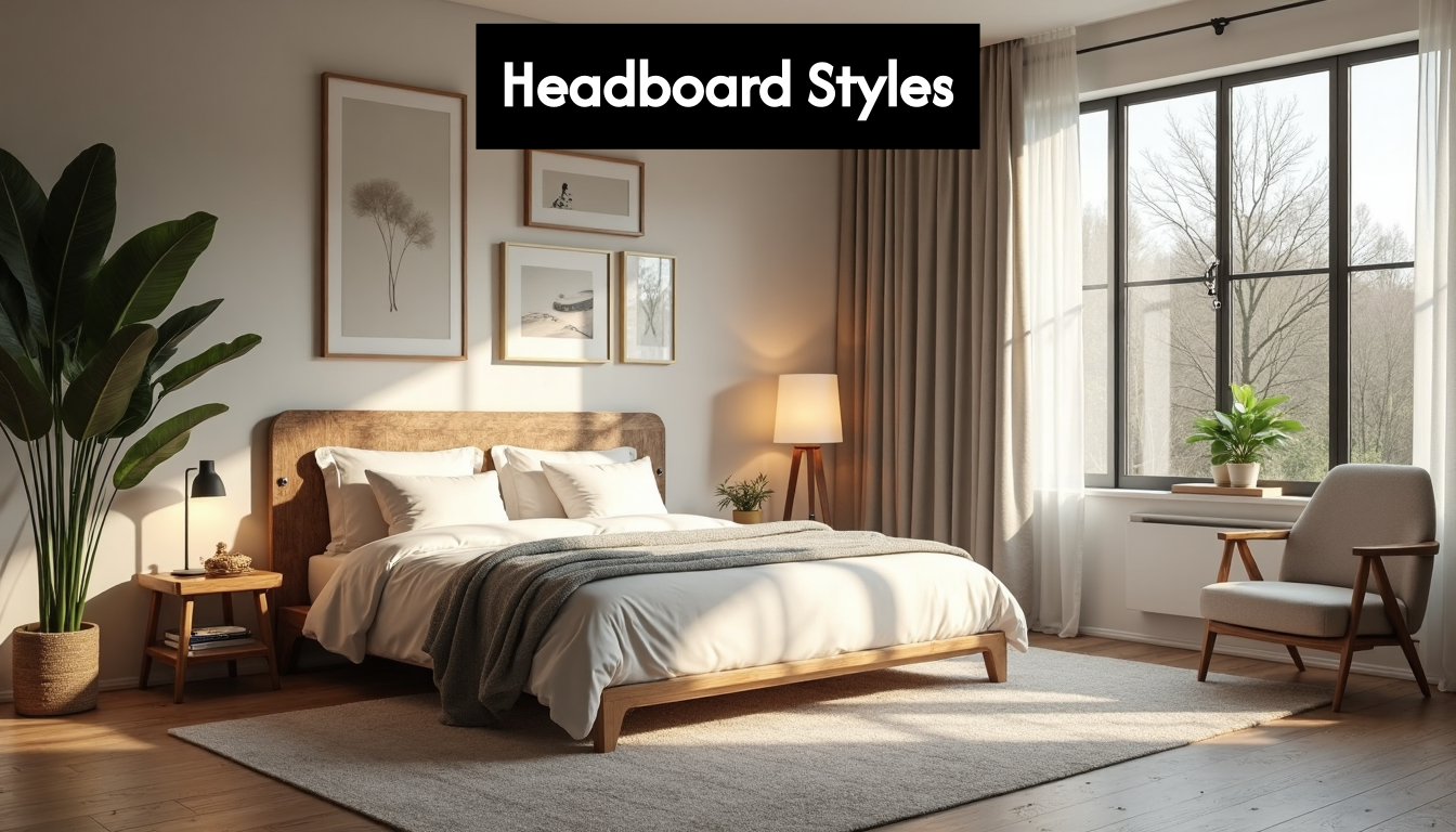 Modern bedroom with eco-friendly headboard