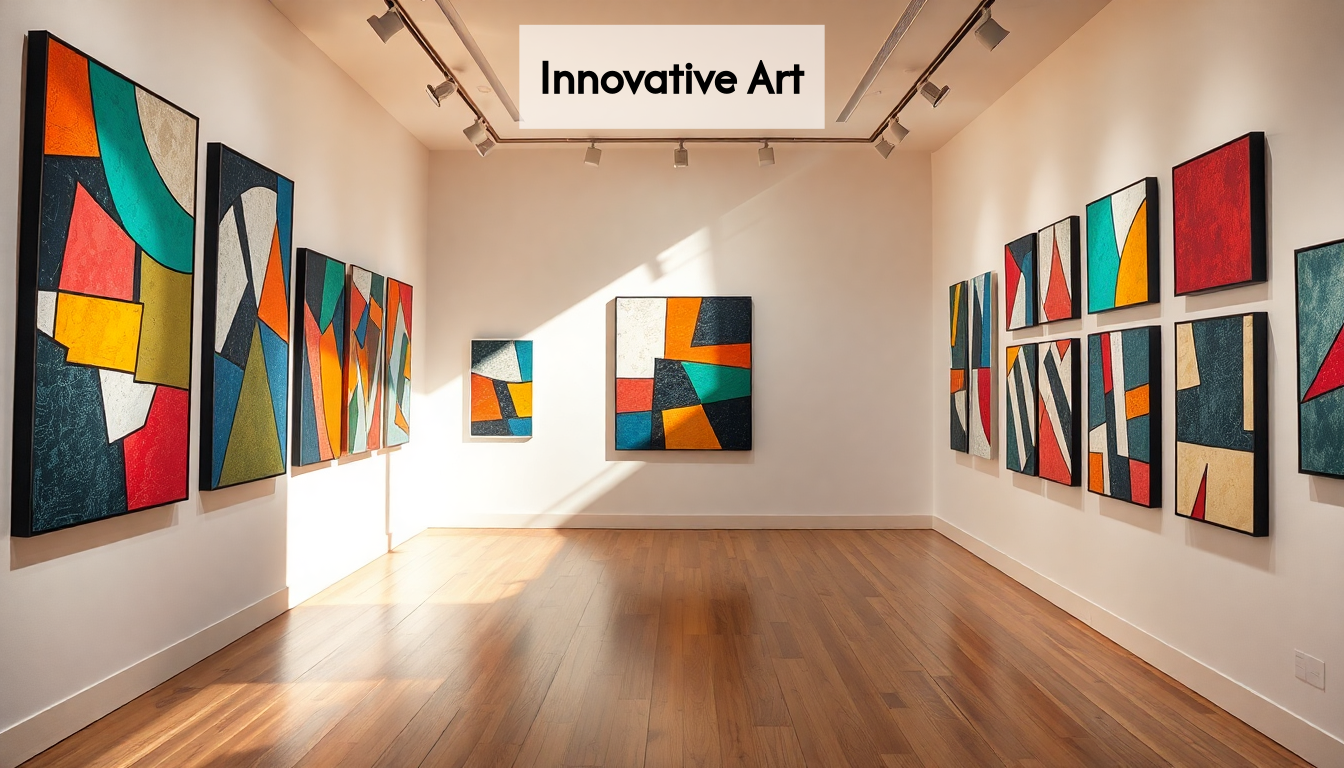 Modern cubism art gallery