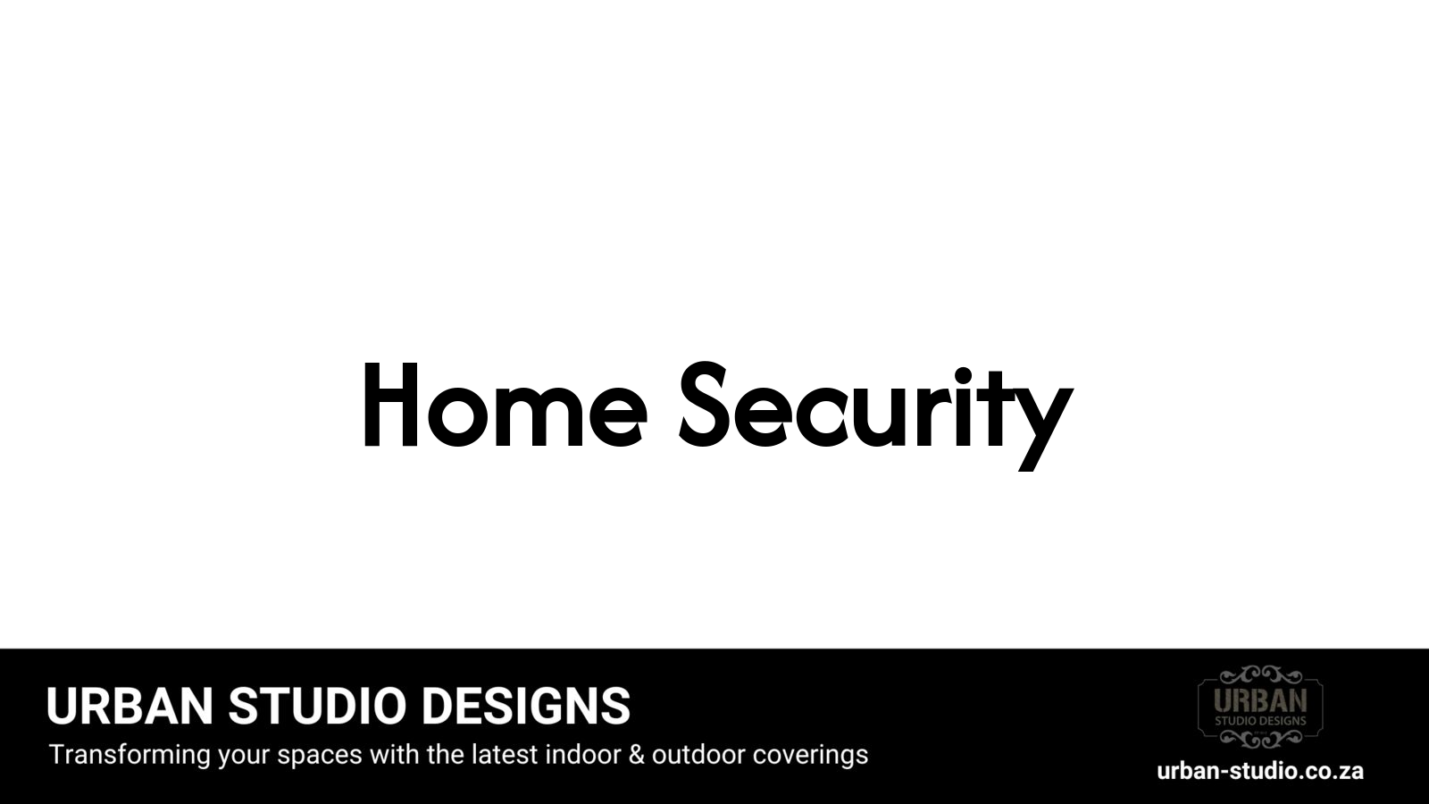 Modern home with security blinds closed