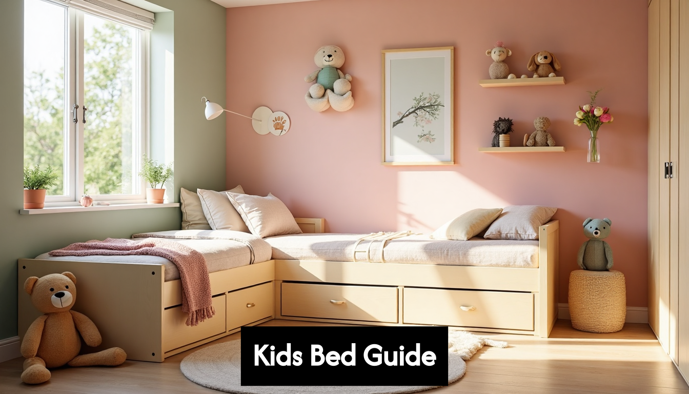 Modern kids room with safe and stylish bed